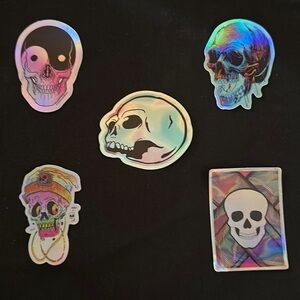 Holographic skull stickers/decals